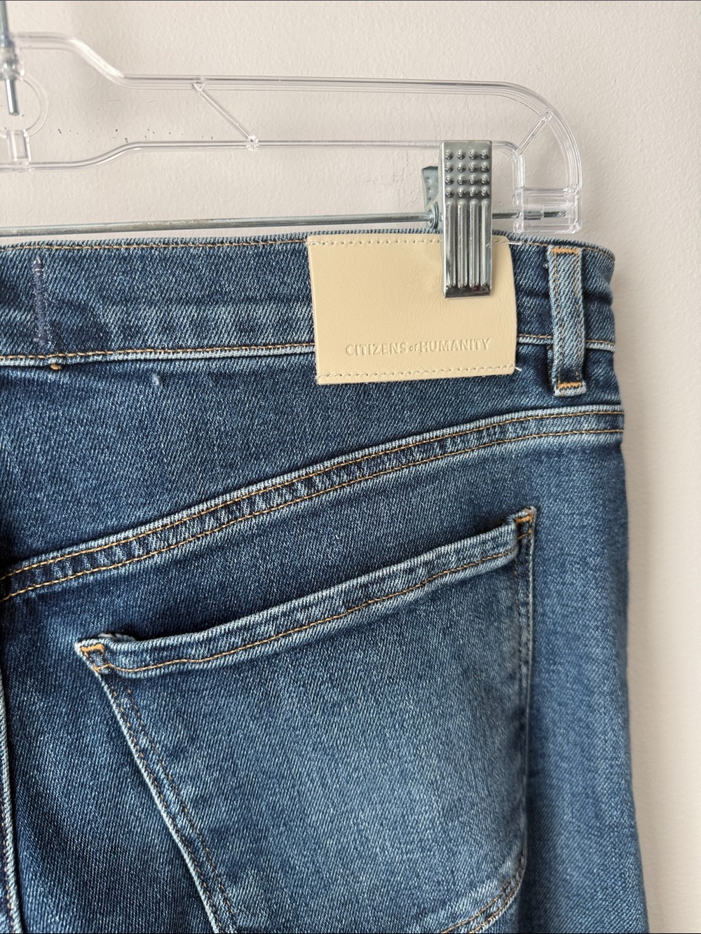 Citizens Of Humanity Issy Wide Leg Jeans in Deep Blue Wash Denim - Picture 5 of 9